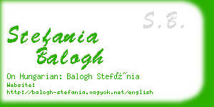 stefania balogh business card